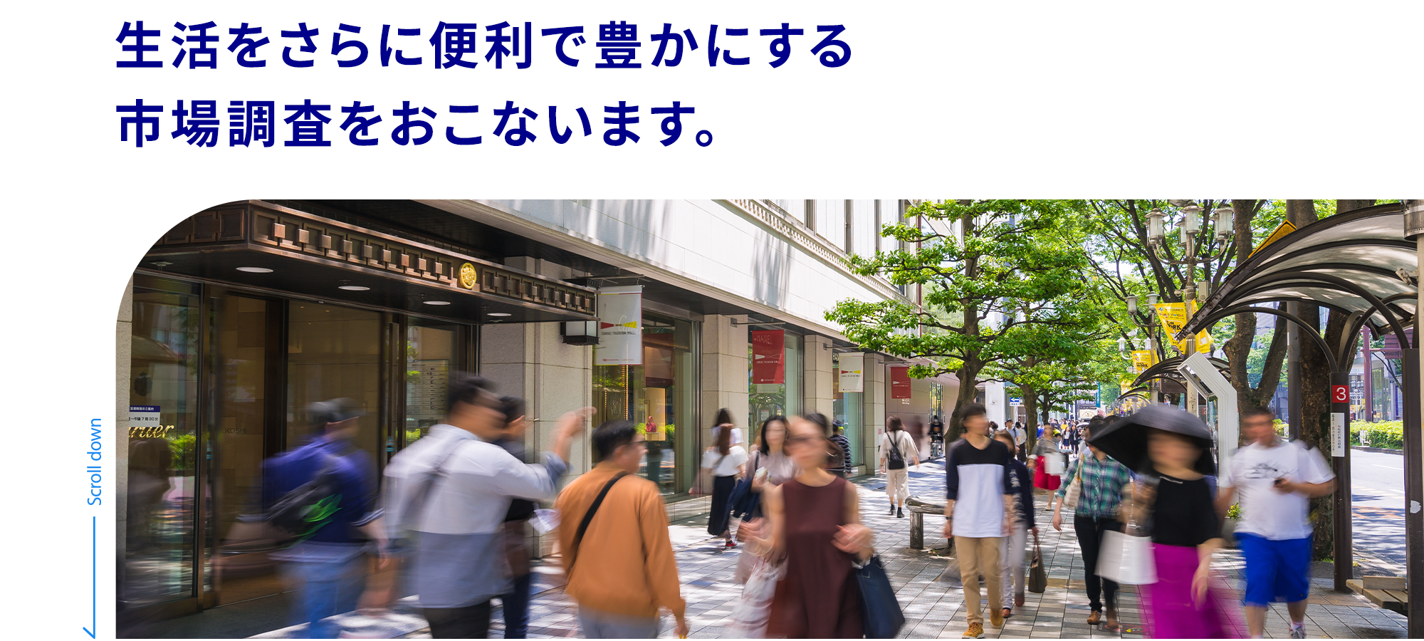 生活をさらに便利で豊かにする 市場調査をおこないます。